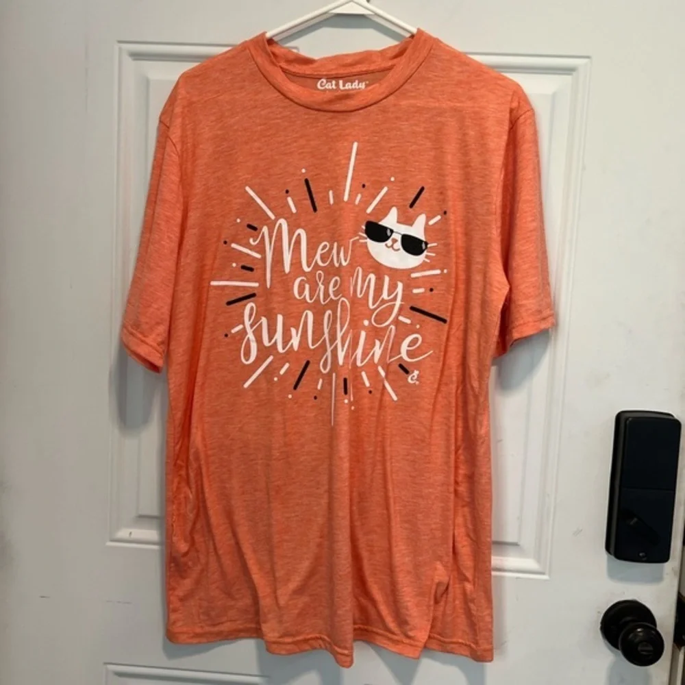 Cat Lady Mew are my sunshine XL women’s t shirt - Picture 2 of 6